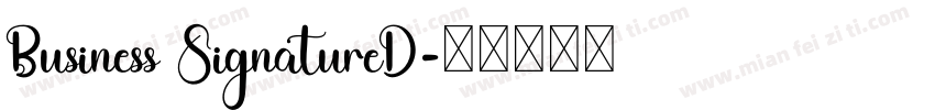 Business SignatureD字体转换